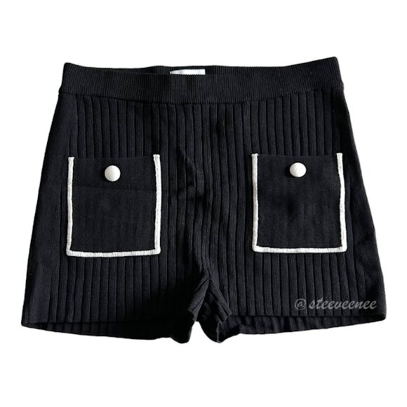 Iris Apfel x H&M Ribbed Knit Shorts - Picture 1 of 5